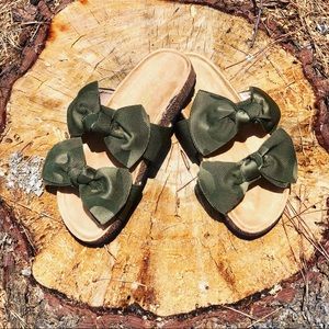 Double the Trouble Army Sandals